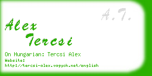 alex tercsi business card